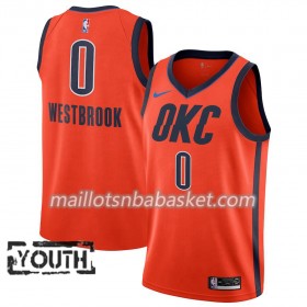 Maillot Enfant Oklahoma City Thunder Russell Westbrook 0 2018-19 Nike Orange Swingman